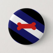 Badge Rond 5 Cm Drapeau de la fierté de jeu de chiot (Devant)