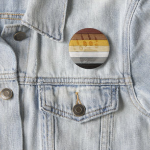 Badge Rond 5 Cm Drapeau de la fierté de l'ours de SlipperyJoe's te