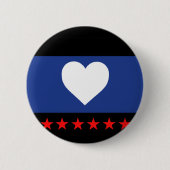 Badge Rond 5 Cm Drapeau de la fierté du pied (Devant)