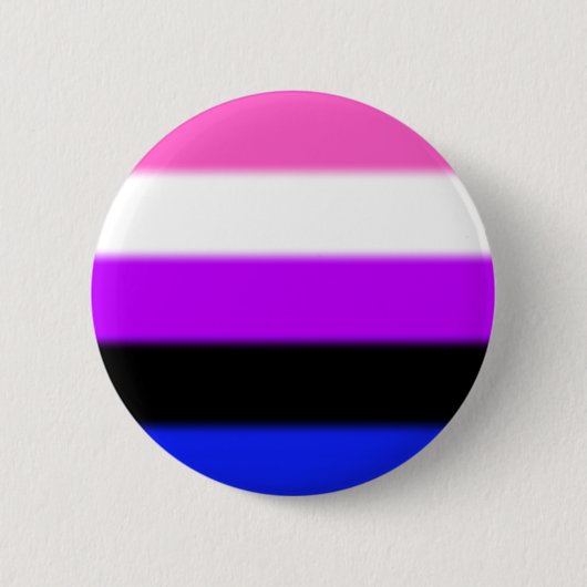 Badge Rond 5 Cm Drapeau de la Fierté Genderfluide (Devant)