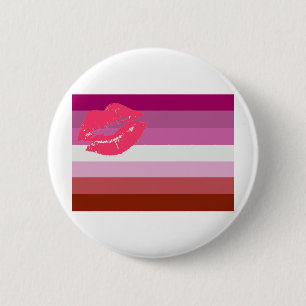Badge Rond 5 Cm Drapeau de la fierté lesbienne