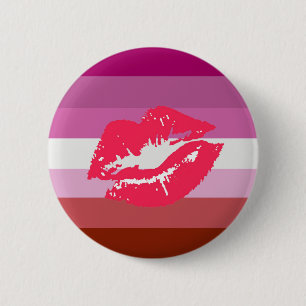 Badge Rond 5 Cm Drapeau de la fierté lesbienne