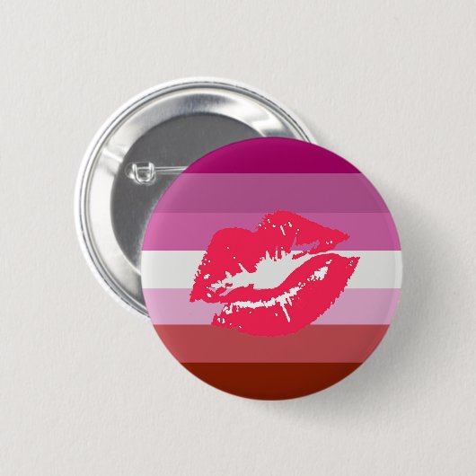Badge Rond 5 Cm Drapeau de la fierté lesbienne (Devant & derrière)