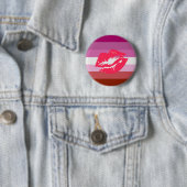 Badge Rond 5 Cm Drapeau de la fierté lesbienne (En situation)