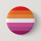 Badge Rond 5 Cm Drapeau de la fierté lesbienne (Devant)