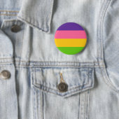 Badge Rond 5 Cm Drapeau de la fierté sapphique (En situation)