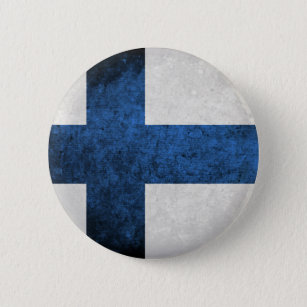 Badge Rond 5 Cm Drapeau de la Finlande