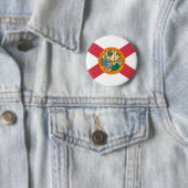 Badge Rond 5 Cm Drapeau de la Floride (En situation)