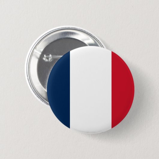 Badge Rond 5 Cm Drapeau de la France (Devant & derrière)