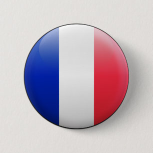 Badge Rond 5 Cm Drapeau de la France