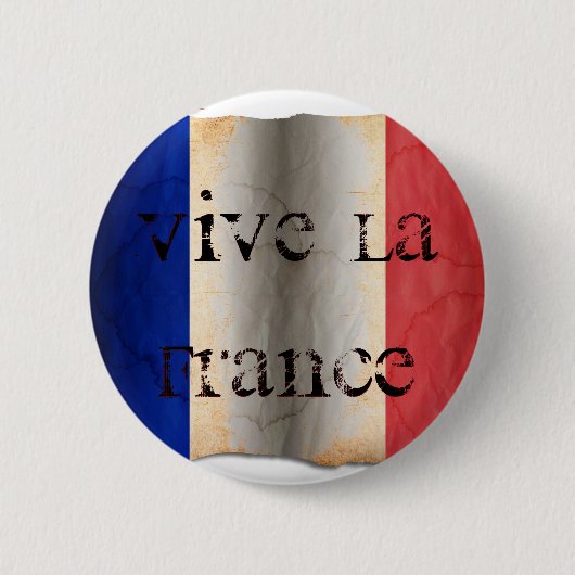Badge Rond 5 Cm Drapeau de la France (Devant)