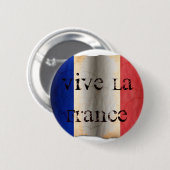 Badge Rond 5 Cm Drapeau de la France (Devant & derrière)