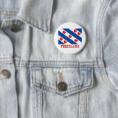 Badge Rond 5 Cm Drapeau de la Frise avec le nom (En situation)