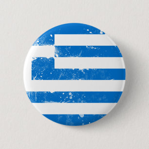 Badge Rond 5 Cm Drapeau de la Grèce