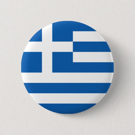 Badge Rond 5 Cm Drapeau de la Grèce (Devant)