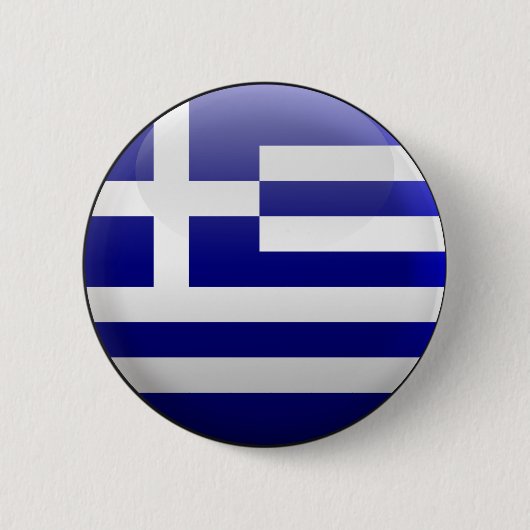 Badge Rond 5 Cm Drapeau de la Grèce (Devant)
