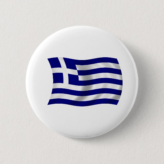 Badge Rond 5 Cm Drapeau de la Grèce (Devant)