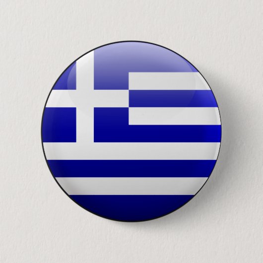 Badge Rond 5 Cm Drapeau de la Grèce (Devant)