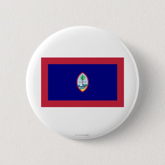 Badge Rond 5 Cm Drapeau de la Guam (Devant)