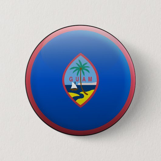Badge Rond 5 Cm Drapeau de la Guam (Devant)