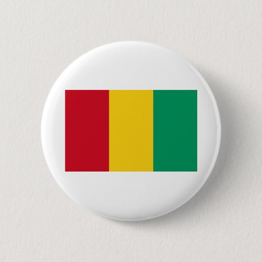 Badge Rond 5 Cm Drapeau de la Guinée (Devant)