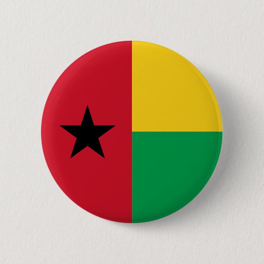 Badge Rond 5 Cm Drapeau de la Guinée Bissau (Devant)