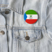 Badge Rond 5 Cm Drapeau de la Guinée équatoriale (En situation)