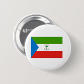 Badge Rond 5 Cm Drapeau de la Guinée équatoriale (Devant & derrière)