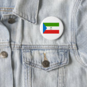 Badge Rond 5 Cm Drapeau de la Guinée équatoriale (En situation)
