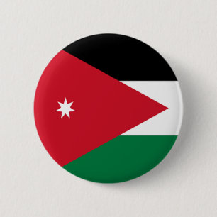 Badge Rond 5 Cm Drapeau de la Jordanie