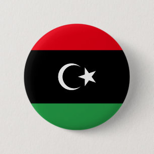 Badge Rond 5 Cm Drapeau de la Libye