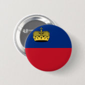 Badge Rond 5 Cm Drapeau de la Liechtenstein (Devant & derrière)