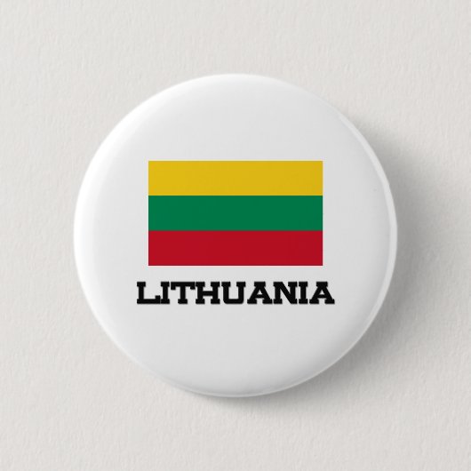Badge Rond 5 Cm Drapeau de la Lithuanie (Devant)