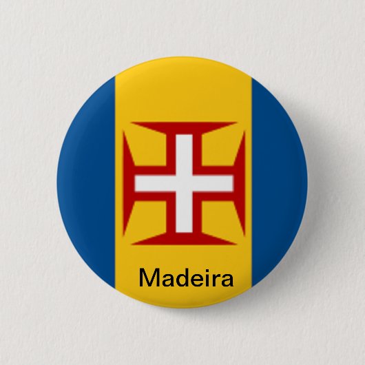 Badge Rond 5 Cm Drapeau de la Madère (Devant)