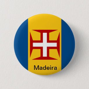 Badge Rond 5 Cm Drapeau de la Madère