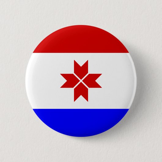 Badge Rond 5 Cm Drapeau de la Mordovie (Devant)