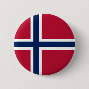 Badge Rond 5 Cm Drapeau de la Norvège