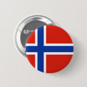 Badge Rond 5 Cm Drapeau de la Norvège (Devant & derrière)
