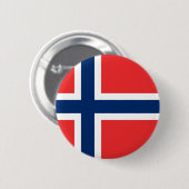Badge Rond 5 Cm Drapeau de la Norvège (Devant & derrière)