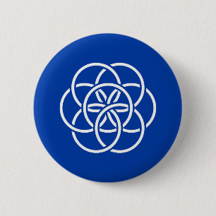Badge Rond 5 Cm drapeau de la planète bleue terra symbole de l'hu