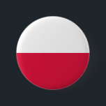 Badge Rond 5 Cm Drapeau de la Pologne<br><div class="desc">Drapeau patriotique de la Pologne.</div>