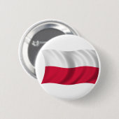 Badge Rond 5 Cm Drapeau de la Pologne (Devant & derrière)