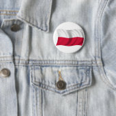 Badge Rond 5 Cm Drapeau de la Pologne (En situation)