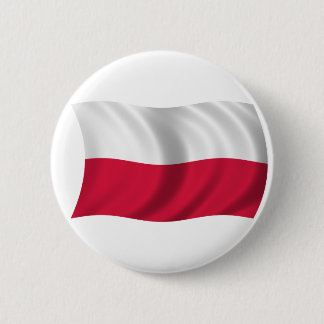 Badge Rond 5 Cm Drapeau de la Pologne