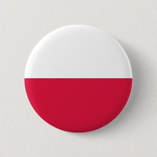 Badge Rond 5 Cm Drapeau de la Pologne