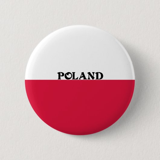 Badge Rond 5 Cm Drapeau de la Pologne (Devant)