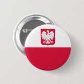 Badge Rond 5 Cm Drapeau de la Pologne (Devant & derrière)