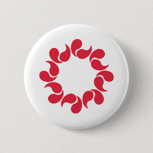 Badge Rond 5 Cm Drapeau de la préfecture de Saitama, Japon