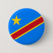 Badge Rond 5 Cm Drapeau de la RD Congo (Devant)