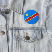 Badge Rond 5 Cm Drapeau de la RD Congo (En situation)